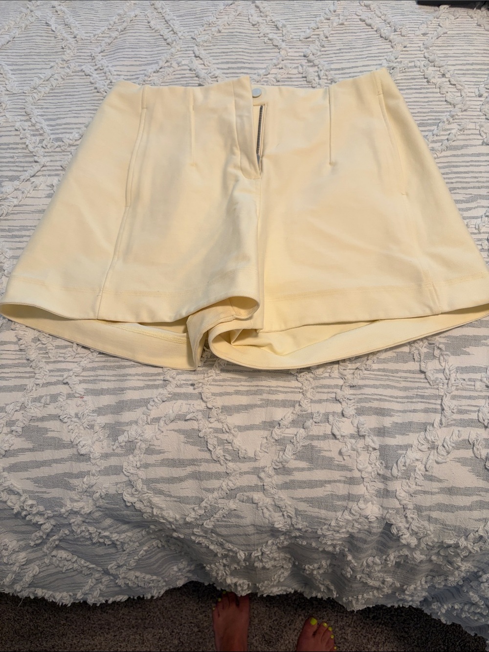 lululemon athletica Pale Yellow High-Waist Tailored Shorts